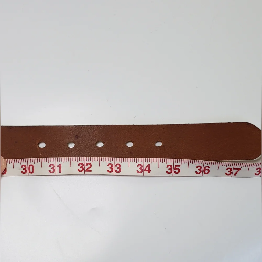 Paul Smith Off White Leather Belt with Anchor Buckle
